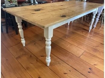 White And Wood Dining Room Table #1