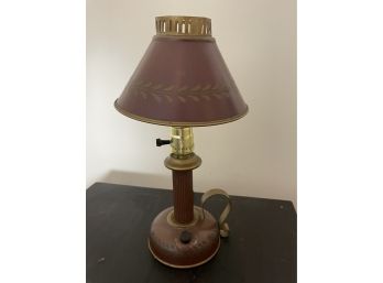 Maroon Lantern Table Lamp
