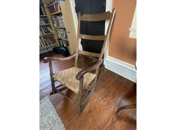 Woven Seated Rocking Chair