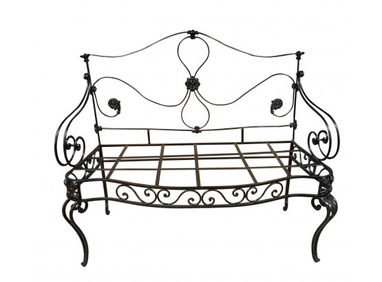 Antique French Wrought Iron Bench