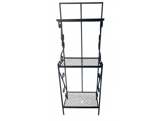 Tall Vintage Wrought Iron Stand