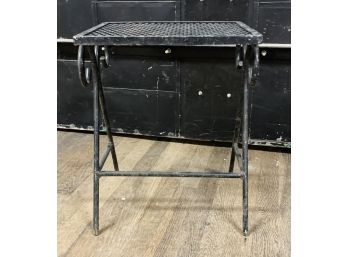 Vintage Black Metal Side Table