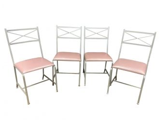 Four Vintage Metal Side Chairs