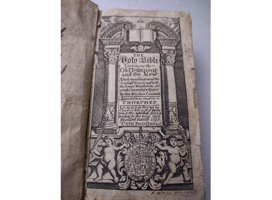 The Holy Bible 1693 Printed In London By Charles Bill