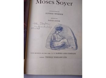 Moses Soyer Signed And Original Drawing Book!!