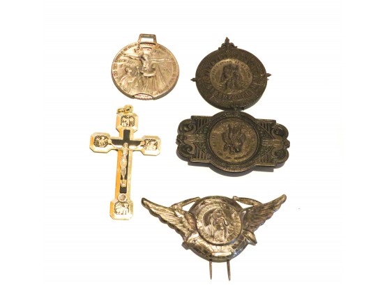 St Christopher Travel Guide Medals Mass Wheel Religious Lot Jewelry