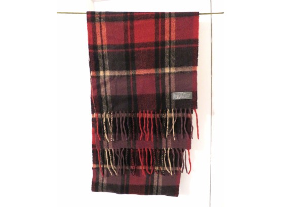 Red Plaid Cashmere Scarf