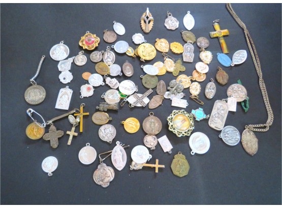 Religious Lot Italy France Medallions Medals