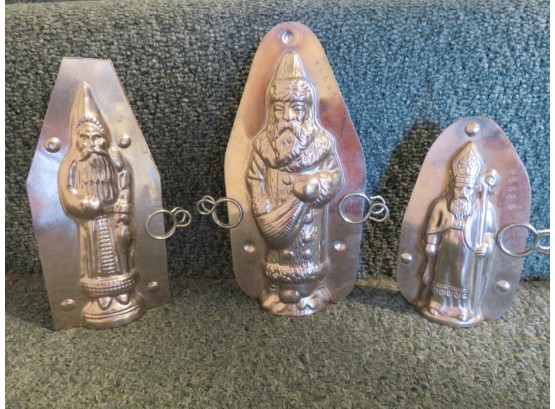 Trio Of Santa Candy Chocolate Molds Stainless