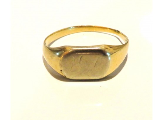 18k Gold Engraved Ring Size 8
