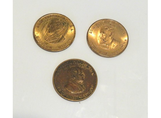 3 Presidential Commemorative Token Coins