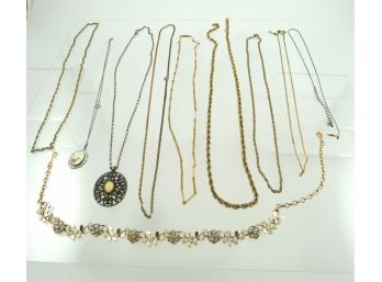 Variety Of Costume Jewelry Necklaces And Chains