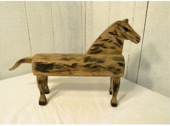 Signed Hand Made Wood Horse