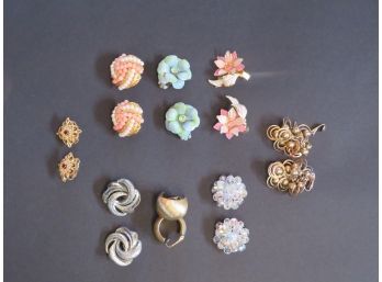 Collection Of Signed Costume Jewelry Earrings