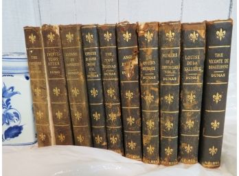 Antique Leather Bound Alexandre Dumas Books