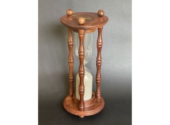 A Traditional Wooden Hourglass