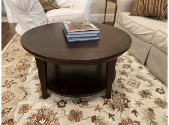 A Beautiful Round Wooden Coffee Table