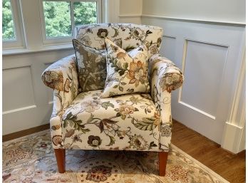 A Lovely Ballard Designs Accent Chair With Floral Design