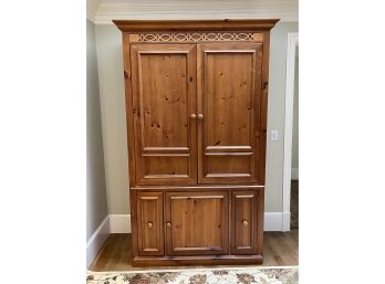 An Impressive Pine Armoire Cabinet