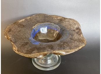 A Blown Glass Decorative Bowl