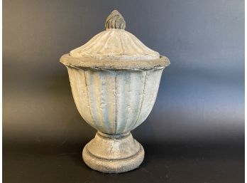 A Well Made Concrete Urn With Cover