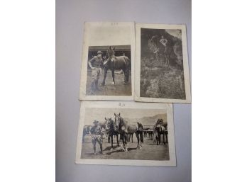 Military Photos With Horses Lot Of 4 Rppc
