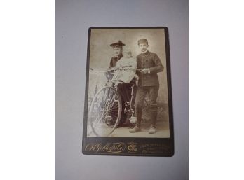 Early Photo Of Child Seat On A Bicycle