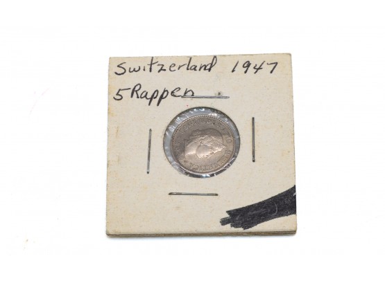 1947 Switzerland 5 Rappen