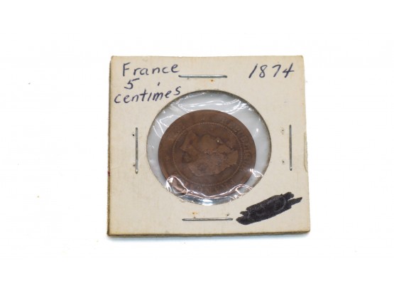 1874 France 5 Centimes