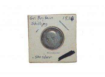 1936 Great Britain 1 Shilling Silver Coin