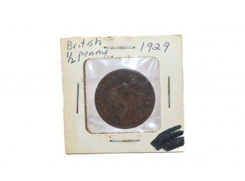 1929 British 0.5 Penny