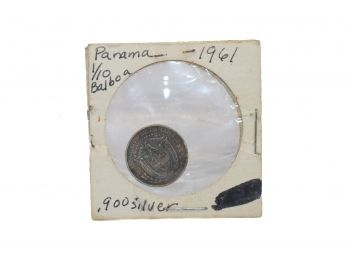 1961 Panama 1 10 Balboa Silver Coin