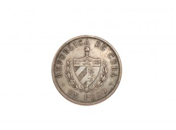 1915 Cuba Silver Peso Coin