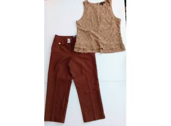 J. Mclaughlin Pants Size 2 And Lace Top Size S