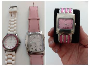 Trio Of Ladies Pink, Vintage Watches, Princess, Vivani & Geneva