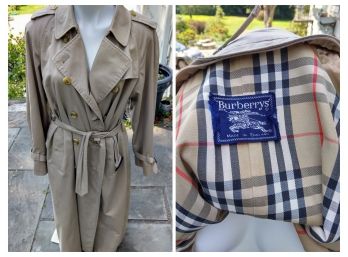 Long Burberry Trench Coat - Large
