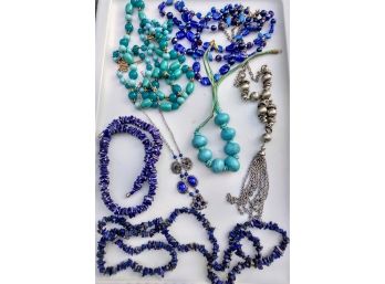 Vintage Necklaces In Shades Of Blue