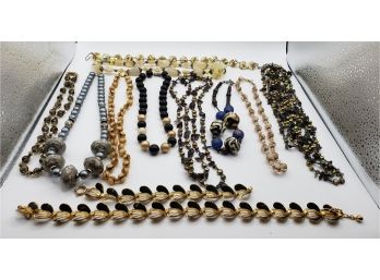 Huge Group Of Costume, Vintage Beads Necklaces And Bracelets