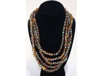 Jay King DTR 925 Sterling Silver With Turquoise And Amber Necklace China