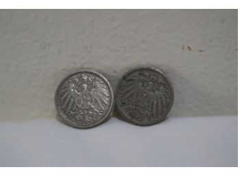1901 And 1911 5 Deutsches Reich German Coins