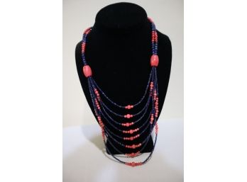 Jay King DTR 925 Sterling Silver With Lapis And Coral Necklace China