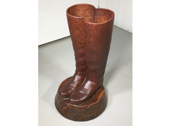Fabulous Vintage Style Horse Riding Boot Umbrella / Cane Stand - Retail $1,300 - Bought From Showroom In NYC