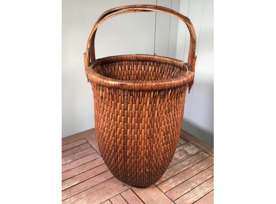 Very Large Chinese Rice Basket - Over 26' Tall - Has Many Decorative Uses - Great Condition - Very Nice !