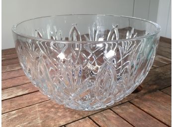 Stunning $450 WATERFORD Crystal Bowl GRANVILLE By JORGE PEREZ - Beautiful Large Piece - No Damage - WOW !
