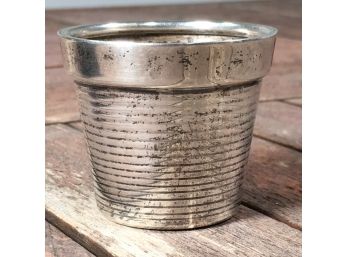 Adorable Vintage CARTIER - STERLING SILVER Flower Pot - Very Nice Details - Hand Made By Silversmith - Nice !