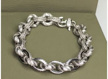 Gorgeous Brand New $595 JUDITH RIPKA Sterling Silver Link Bracelet - Amazing Fine Quality - NEVER WORN !