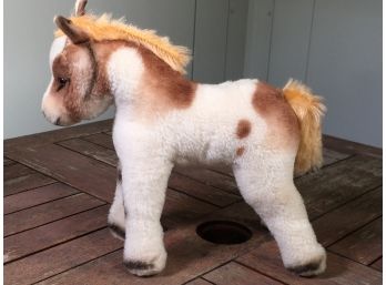 Awesome Vintage STEIFF Mohair Pony / Horse Has Script Button In The Ear - Very Nice Piece Vintage Steiff