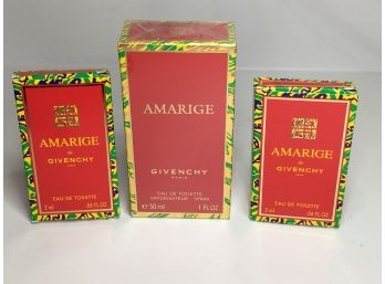 Brand New Unopened $95 Retail GIVENCHY - AMARIGE - Eau De Toilette Perfume 1 Fl. Oz. - With Two Samples