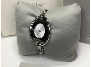 Beautiful Brand New $450 CALVIN KLEIN / CK - Swiss Made - Ladies Bracelet Watch - With Original Box / Booklet