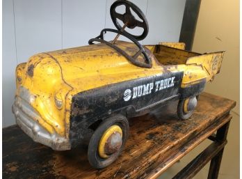 VERY Rare MURRAY 1940s-1950s - Sad Face - Yellow Dump Truck - Fresh Barn Find - Unrouched - All Original